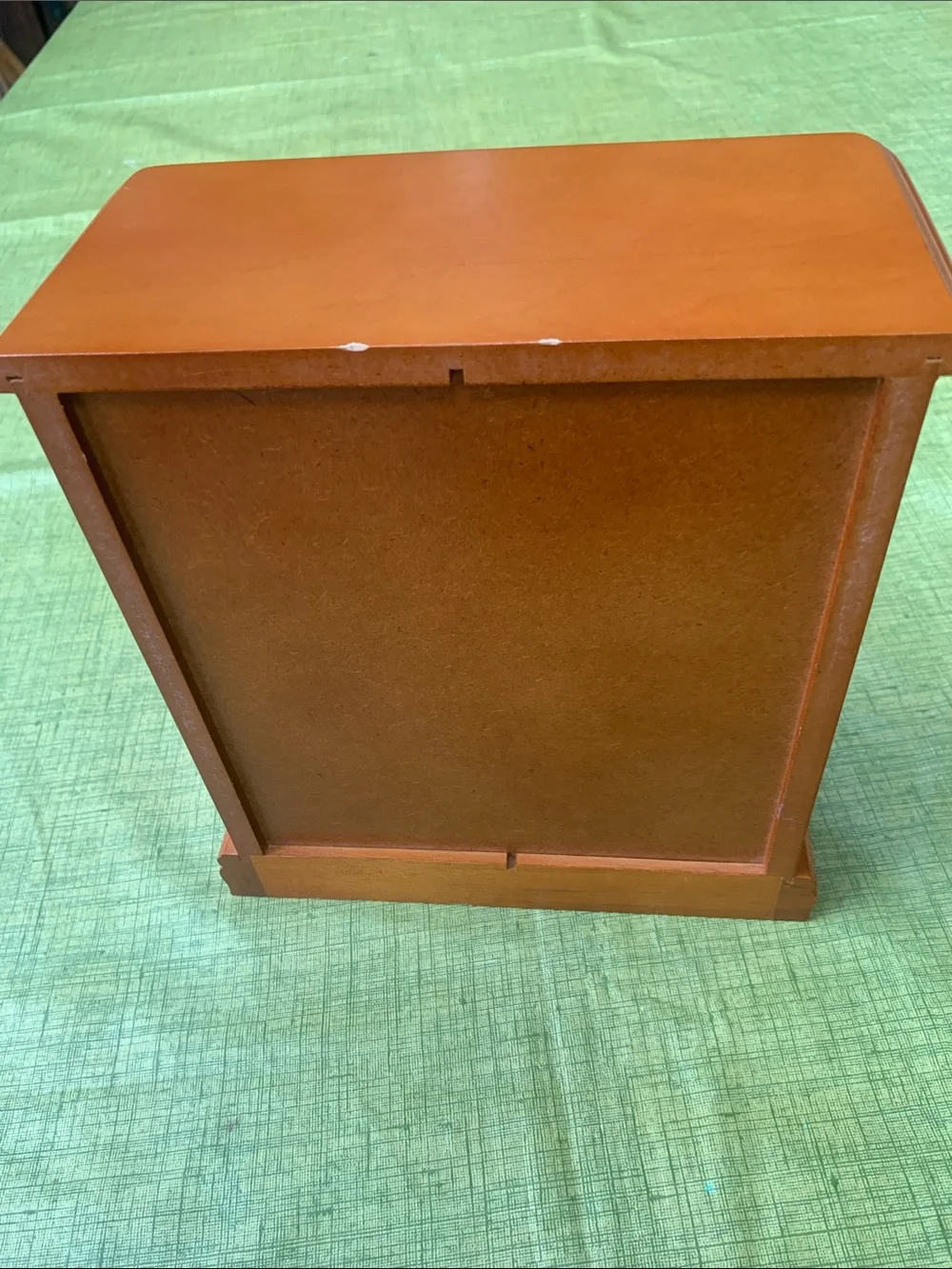 Wood Jewelry Organizer Cabinet with Frosted Glass Door - Brown